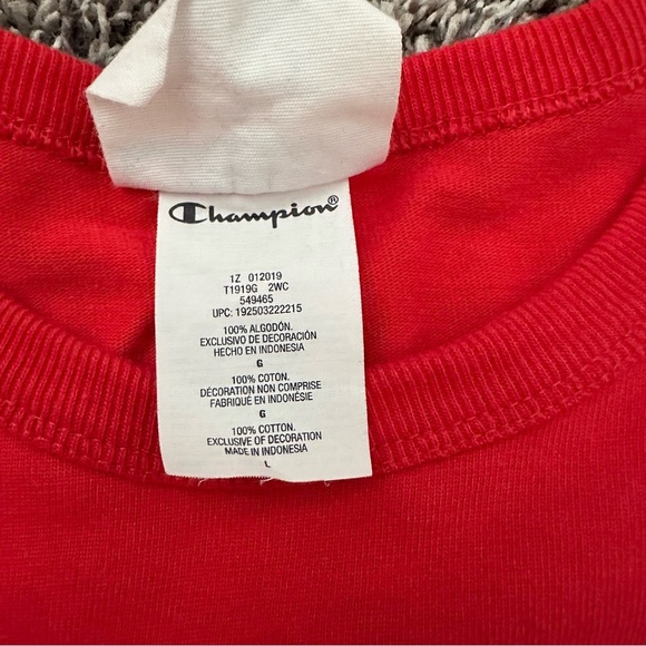 Champion Red Men's T-Shirt - Picture 4 of 7